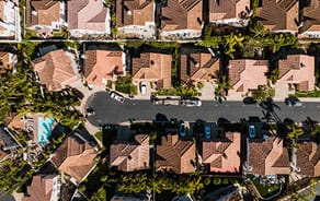 aerial photo of houses